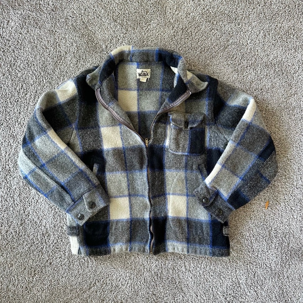 VTG 60s WOOLRICH 100% Wool Plaid Jacket Coat  Work Grail Gorpcore Grail